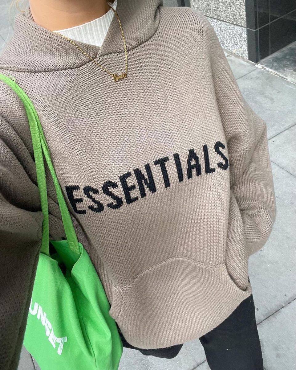 Essentials kapucnis pulóver – Hacoo link · fotó 3